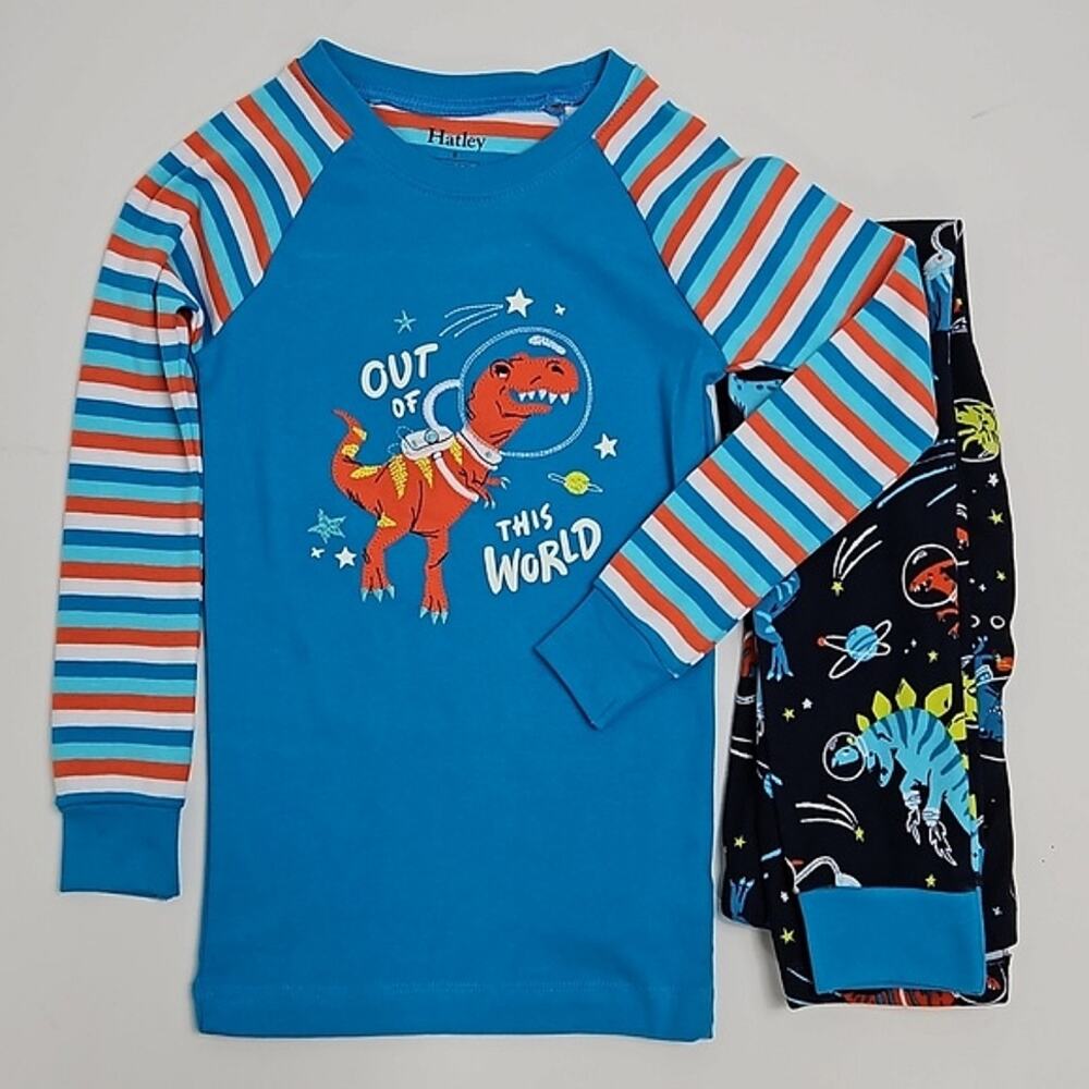 Hatley Space Dinos Glow In The Dark‎ Pajama Set | Kid's 8